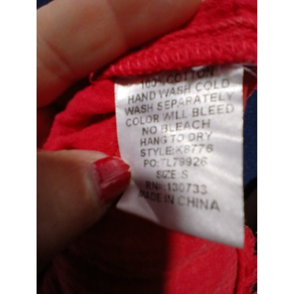 Umgee Faded out look  Red Dress with Ruffle short Sleeves Frayed hems Small - Picture 7 of 11